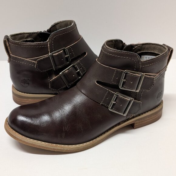 Timberland EarthKeepers Savin Hill Double Buckle Ankle Boot in Dark Brown - Picture 5 of 16